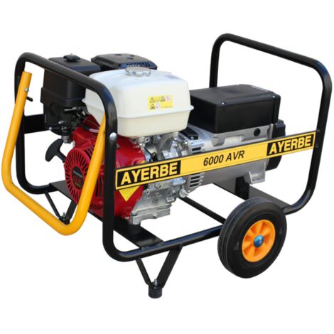 AYERBE - 5418095 - Generador 6000 AVR con Arranque Eléctrico Motor HONDA GX-390