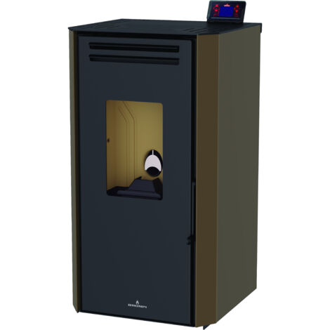 BRONPI - Estufa de Pellet Color Moka Modelo TINA-MO de 7 kW