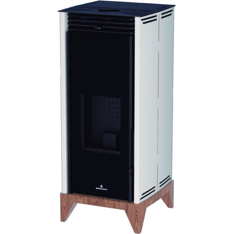 -CAHERSA- Estufa de Pellet Bronpi BROFREE 6-V MF 6KW Marfil y Madera