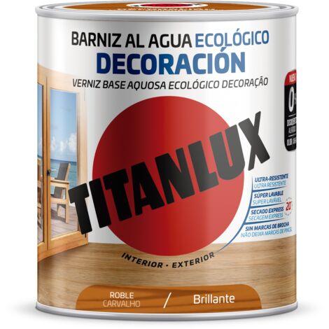 Titanlux Barniz Ecológico al agua Brillante Roble 750 ml