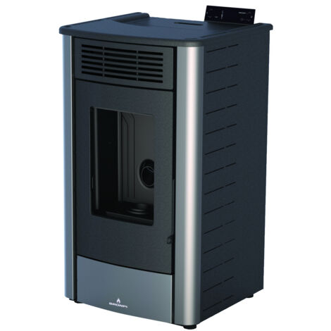 BRONPI - Estufa de Pellet Color Gris Modelo RITA-GR de 9 kW