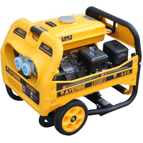 AYERBE - 5433020 - Generador Gasolina LX3300 con Arranque Eléctrico Motor KIOTSU