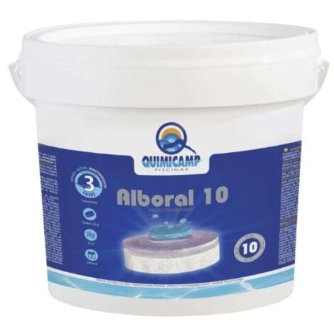 Quimicamp cloro alboral 10 qp 3 fases 5 kg pastillas 250 g