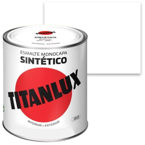 Esmalte Sintético Monocapa Brillante Blanco Exteriores 750ml Titanlux