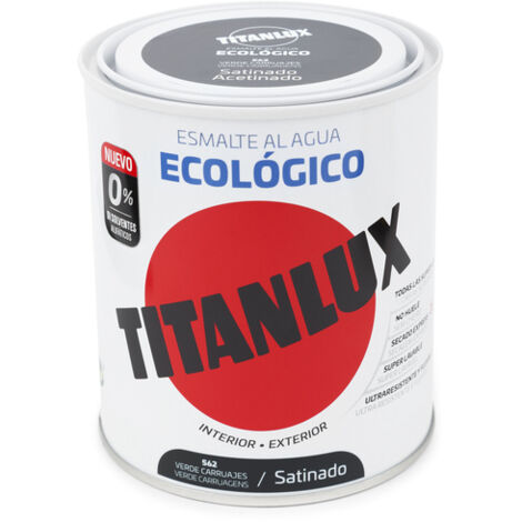 Titanlux Ecológico Esmalte al agua mulisuperficie Satinado Verde Carruajes 750 ml