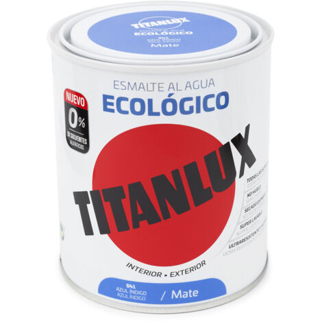 -CAHERSA- PINTURA TITAN ECOLOGICO MATE AZUL INDI 750ML TITAN