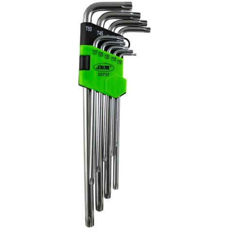 SET DE 9 LLAVES TORX (EXTRALARGAS) JBM CALIDAD Y RESISTENCIA