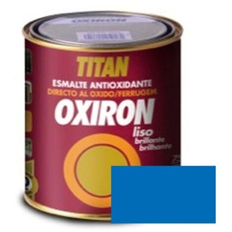 -CAHERSA- PINTURA OXIRON LISO AZUL LUMINOSO 750 ML TITAN (1/3)