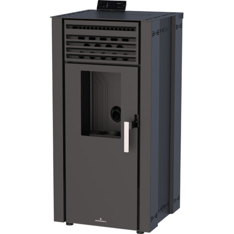 BRONPI - Estufa de Pellet Color Negro Modelo EVA de 13 kW