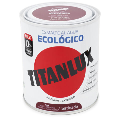 Titanlux Ecológico Esmalte al agua mulisuperficie Satinado Rojo Carruajes 750 ml