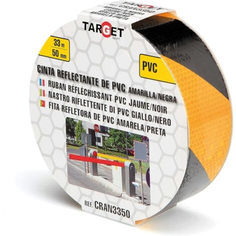 -CAHERSA- CINTA REFLECTANTE AMARILLA/NEGRA 33 X 50M TARGET