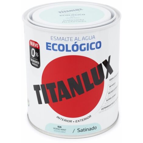 Titanlux Ecológico Esmalte al agua mulisuperficie Satinado Verde Menta 750 ml