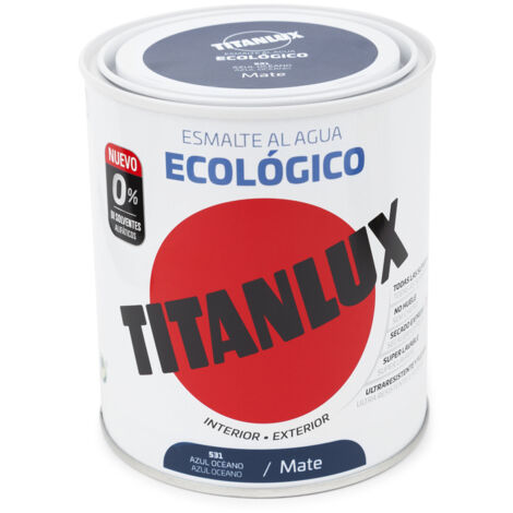 -CAHERSA- PINTURA TITAN ECOLOGICO MATE AZUL OCEA 750ML TITAN