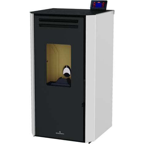 BRONPI - Estufa de Pellet Color Marfil Modelo TINA-MF de 7 kW