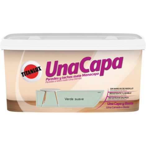 Titanlux Una Capa pintura para paredes Verde Suave 4 L