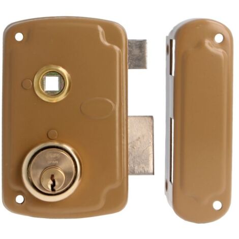 -CAHERSA- Cerradura AMIG 75UN-70 Esmaltado Oro Derecha