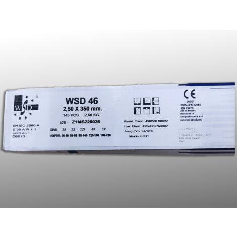 -CAHERSA- ELECTRODO WSD 46 2.50 (137 PZAS) TU ALIADO PARA LA SOLDADURA
