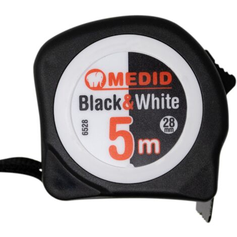 MEDID FLEXOMETRO BLACK&WHITE FRENO CLIP MOSQUETON 5 M.28 mm.