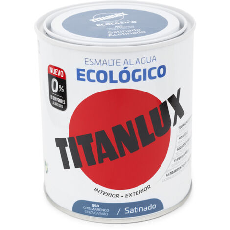 Titanlux Ecológico Esmalte al agua mulisuperficie Satinado Gris Marengo 750 ml