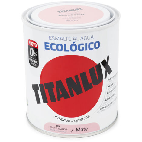 -CAHERSA- PINTURA TITAN ECOLOGICO MATE ROSA FLA 750ML TITAN