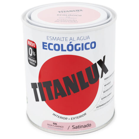 -CAHERSA- PINTURA TITANLUX ECO SATINADO ROSA FLAMINGO 750ML TITAN
