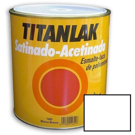 ESMALTE LACA POLIURETANO TITANLAK SATINADO BLANCO 375ml TITAN 11140038