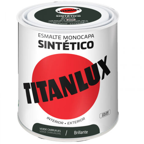 -CAHERSA- PINTURA TITANLUX SINT BRILLANTE VERDE CARRUAJE 250 ML TITAN (1/3)