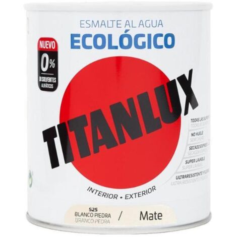-CAHERSA- PINTURA TITAN ECOLOGICO MATE BLANCO PIEDRA 750ML TITAN