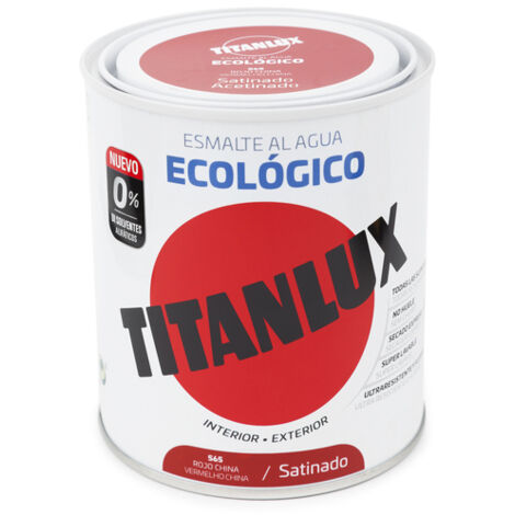 Titanlux Ecológico Esmalte al agua mulisuperficie Satinado Rojo China 750 ml
