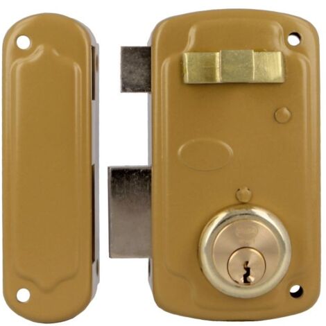 -CAHERSA- Cerradura AMIG 75U-60 Esmaltado Oro Izquierda