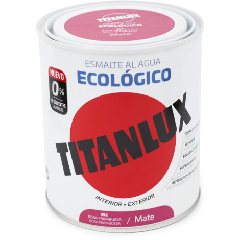 Titanlux Ecológico Esmalte al agua mulisuperficie Mate Rosa Frambuesa 750 ml