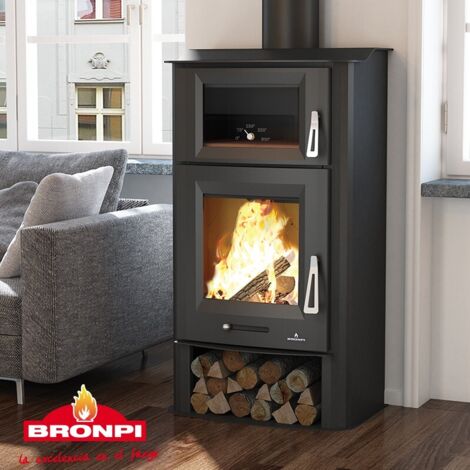 BRICOSOL ESTUFA DE LEÑA CON HORNO BRONPI MODELO TUDELA