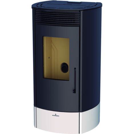 BRONPI - Estufa de Pellet Color Marfil con Wifi Incluido De Serie Modelo TREBOL-MF de 9 kW