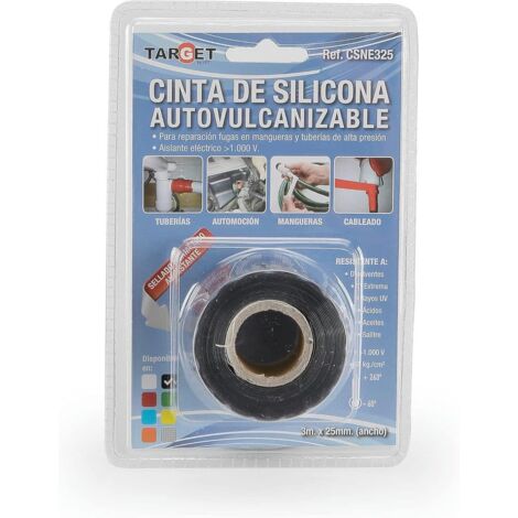 TARGET cinta silicona negra 25mmx3m target autovulcanizable , 0UNIDADES (1/4)
