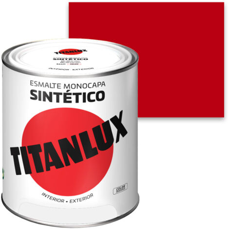 -CAHERSA- PINTURA TITANLUX SINTETICO BRILLO BERMELLON 750ML TITAN