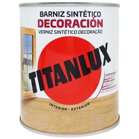 BARNIZ SINTÉTICO DECORACIÓN SATINADO INCOLORO 0,250L TITANLUX M11100014