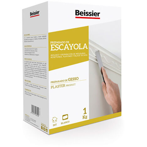 Preparado De Escayola Blanco 1kg Rápido Fragüado Interior Beissier