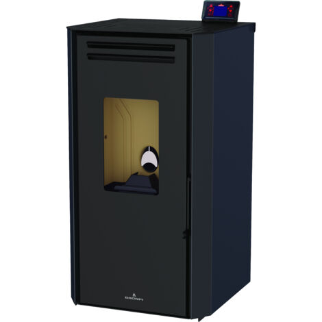 BRONPI - Estufa de Pellet Color Negro Modelo TINA-NE de 7 kW