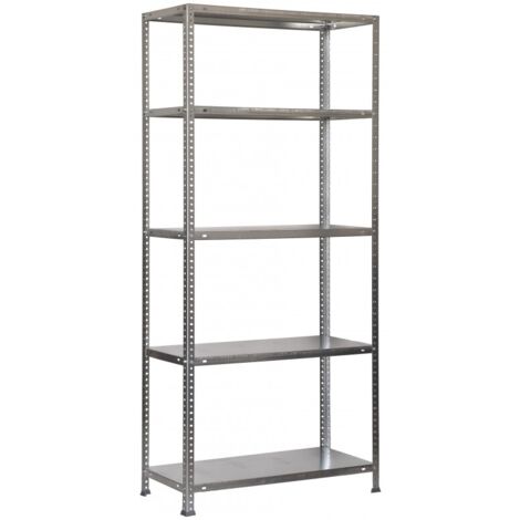 Estantería metálica con tornillos SIMON CLASSIC de 5 estantes (180x90x40cm) GALVANIZADO