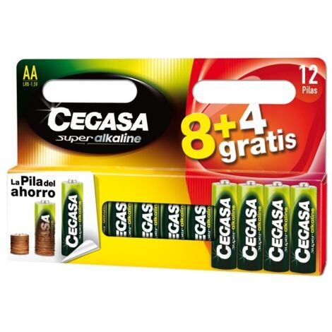 PILA ALCALINA LR06 AA BL 8+4 - 1,5 V