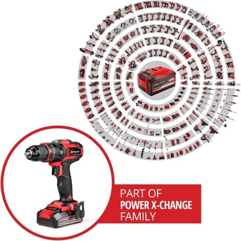 Taladro percutor a Batería EINHELL TE-CD 18/44 Li - Batería y Cargador incluido