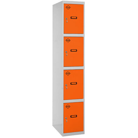 Casillero metálico SIMONLOCKER (180x40x50cm) GRIS Y NARANJA
