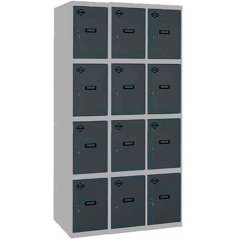 Armario Taquilla SIMON LOCKER PROF.Monobloque 4 PUERTA 3/12 300 (900)GR/AN