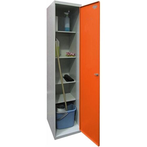 Armario Taquilla SIMONLOCKER Profesional Montado Cleaning 180x40x40 1/4 Gris/Naranja
