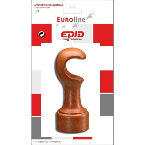Soporte Frontal para Barra de Cortina EPID Euroline 29 mm 1 unidad Cerezo