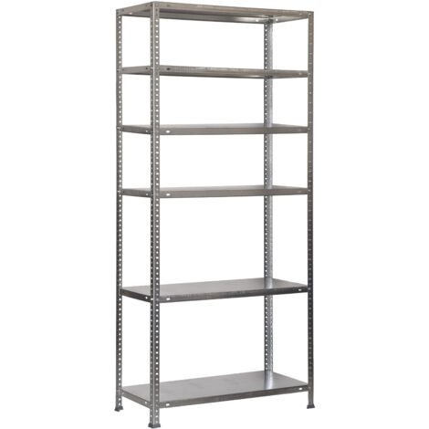 Estantería metálica con tornillos SIMON CLASSIC de 6 estantes (200x90x40cm) GALVANIZADO