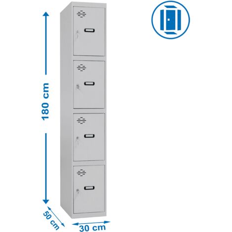 Armario Taquilla Simonlocker Profesional dism.4 puerta 1/4 300 in gris