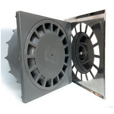 Sumidero Tecnoagua T-88 I PVC Acero Inoxidable 11,7 x 11,7 x 4,4 cm Ø 4 cm Vertical