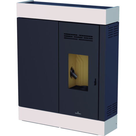 BRONPI - Estufa de Pellet Extraplana Color Marfil Modelo CIRA-MF de 8 kW