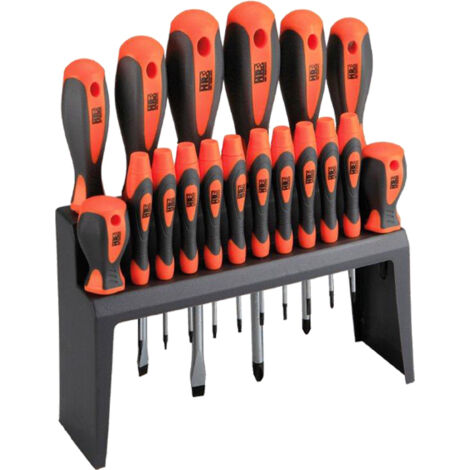 Destornilladores Combinados ALYCO ORANGE Juego 18 Pz Soporte Plástico (1/4)